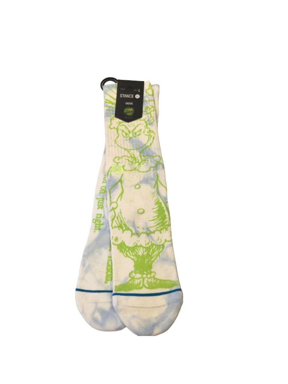 Stance How the Grinch Stole Christmas MERRY GRINCHMAS Men's Crew Socks Size L 9-